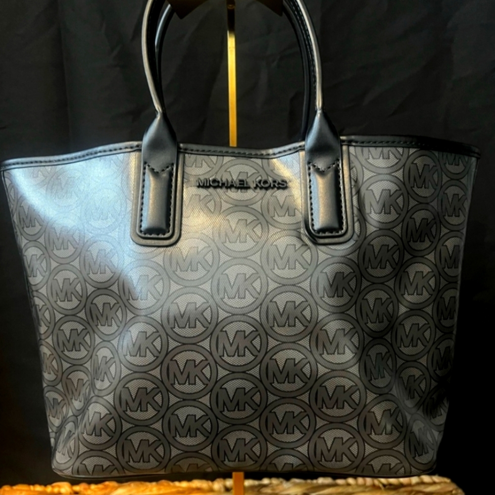 Michael Kors Black Monogram Tote Bag NWOT